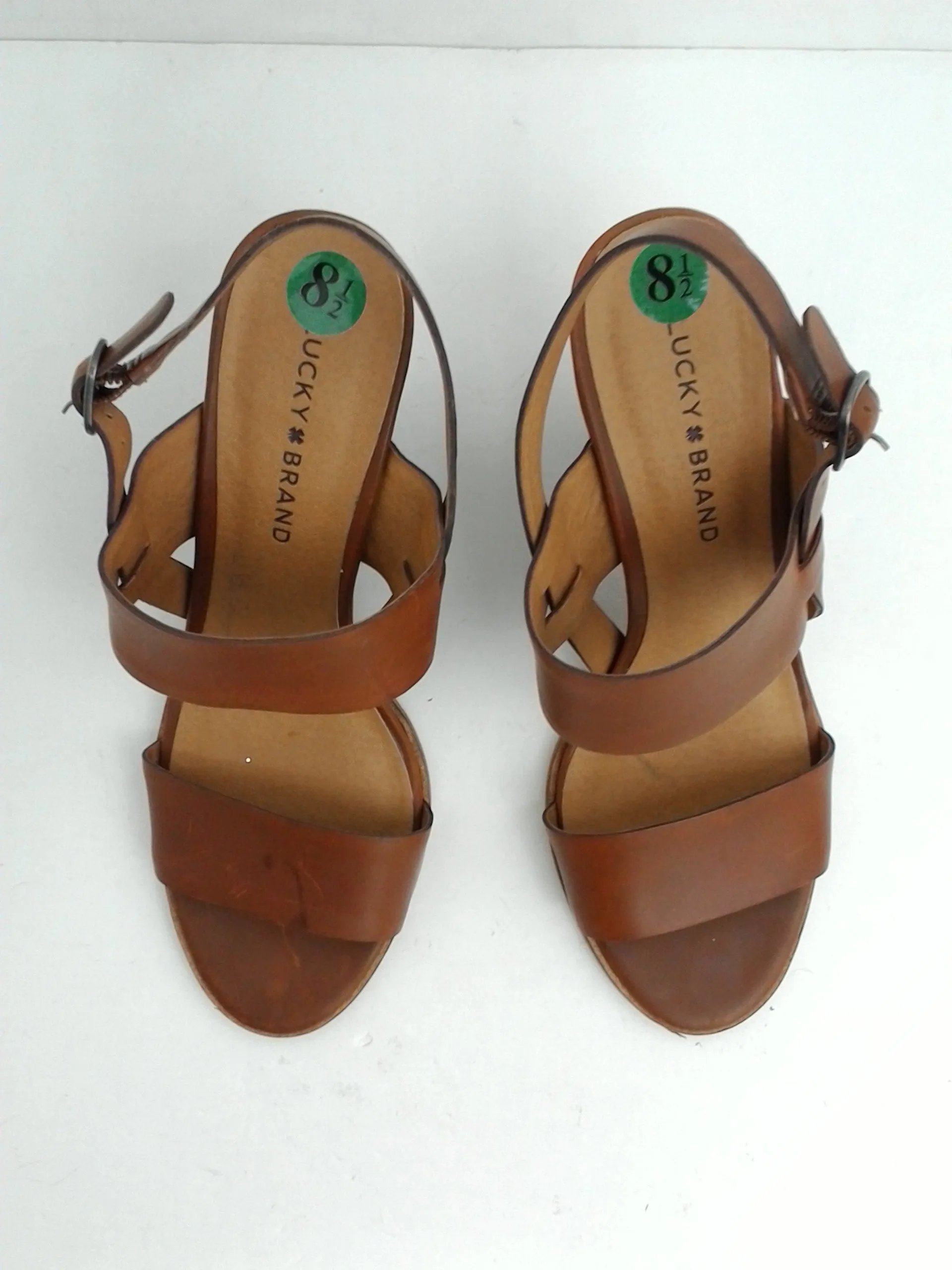 Lucky bran Women's Veneesha Brown Heeled Sandal SIze 8.5 M