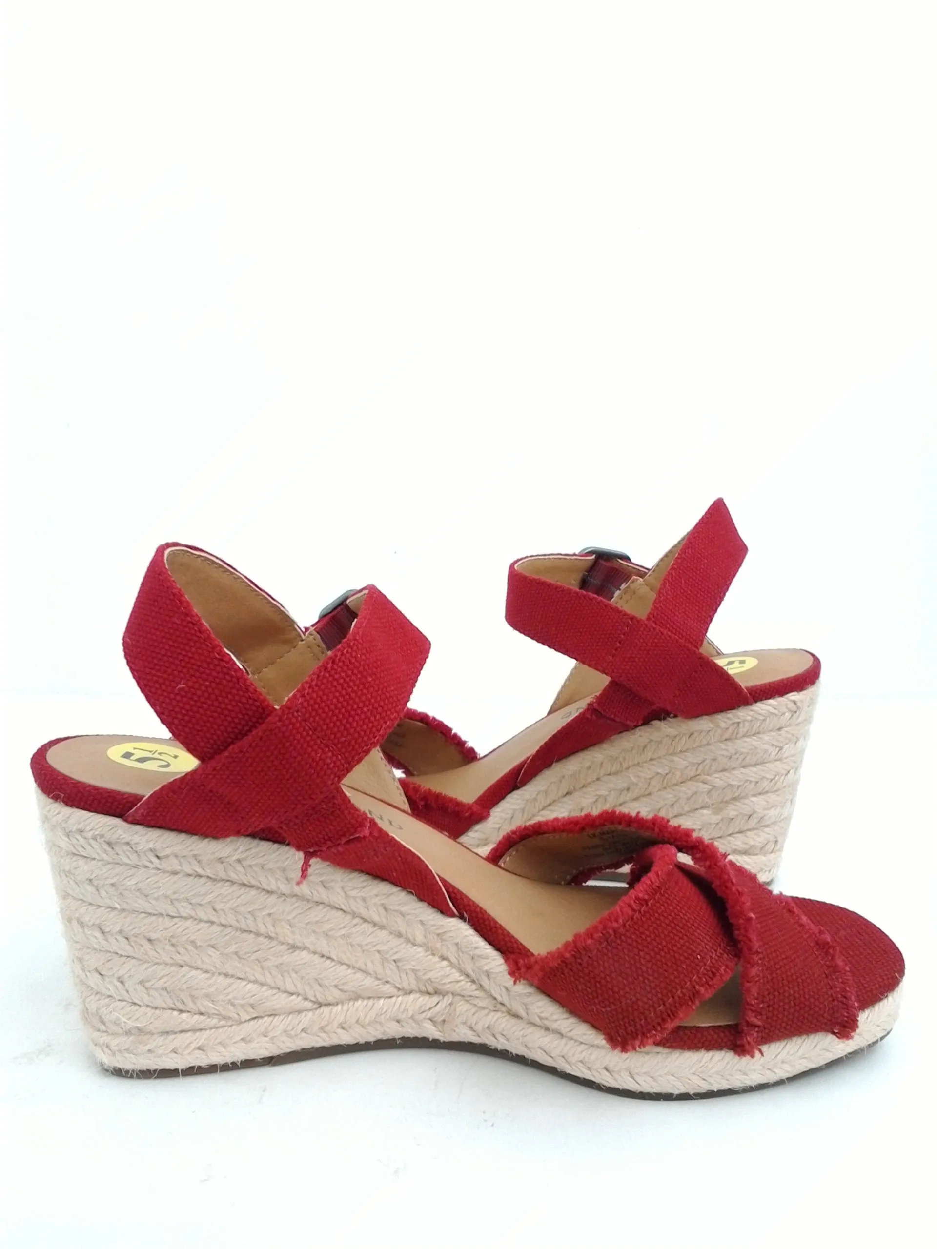 Lucky Brand Women's Wedge Platform Red Size 5.5