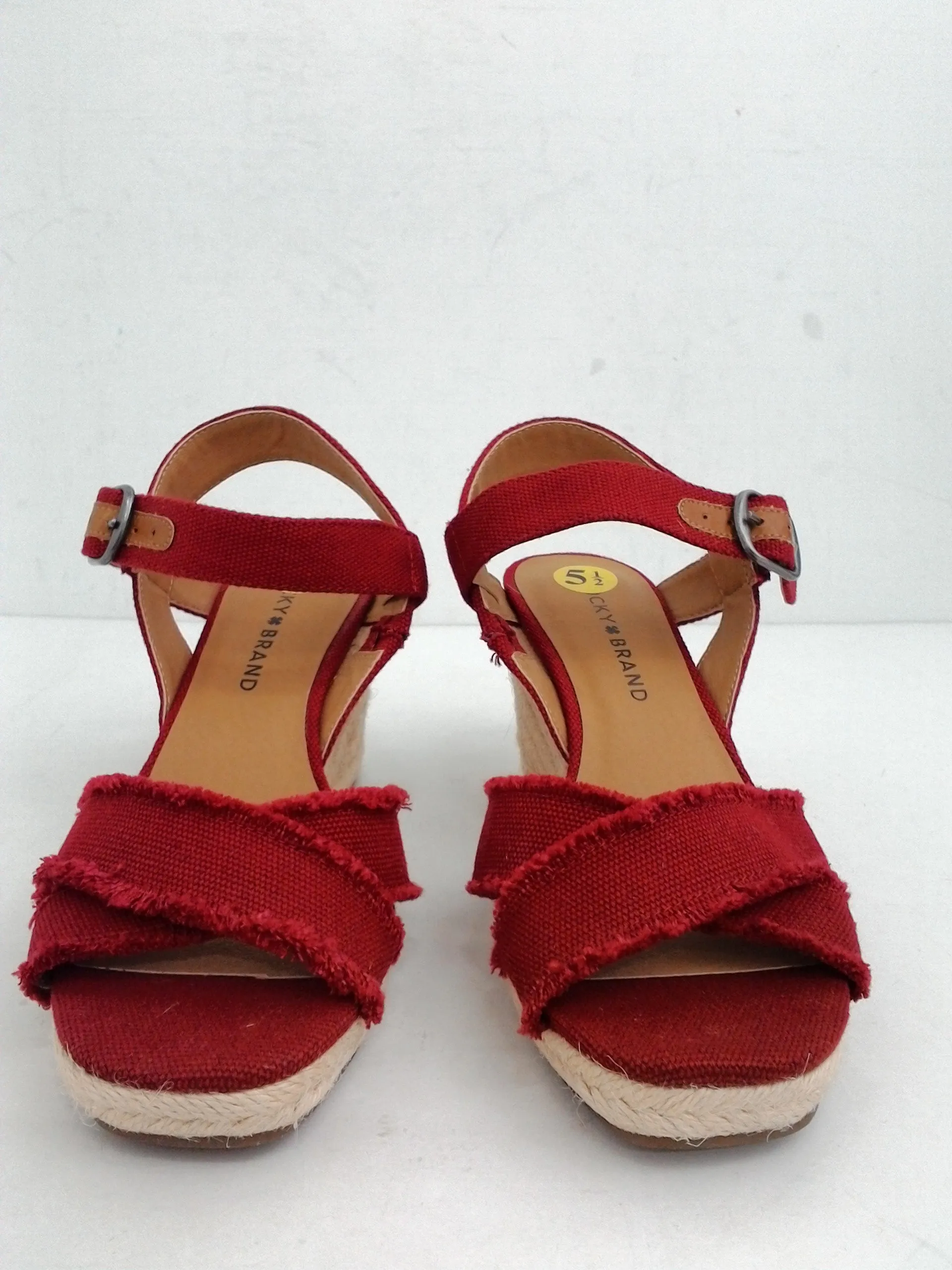 Lucky Brand Women's Wedge Platform Red Size 5.5