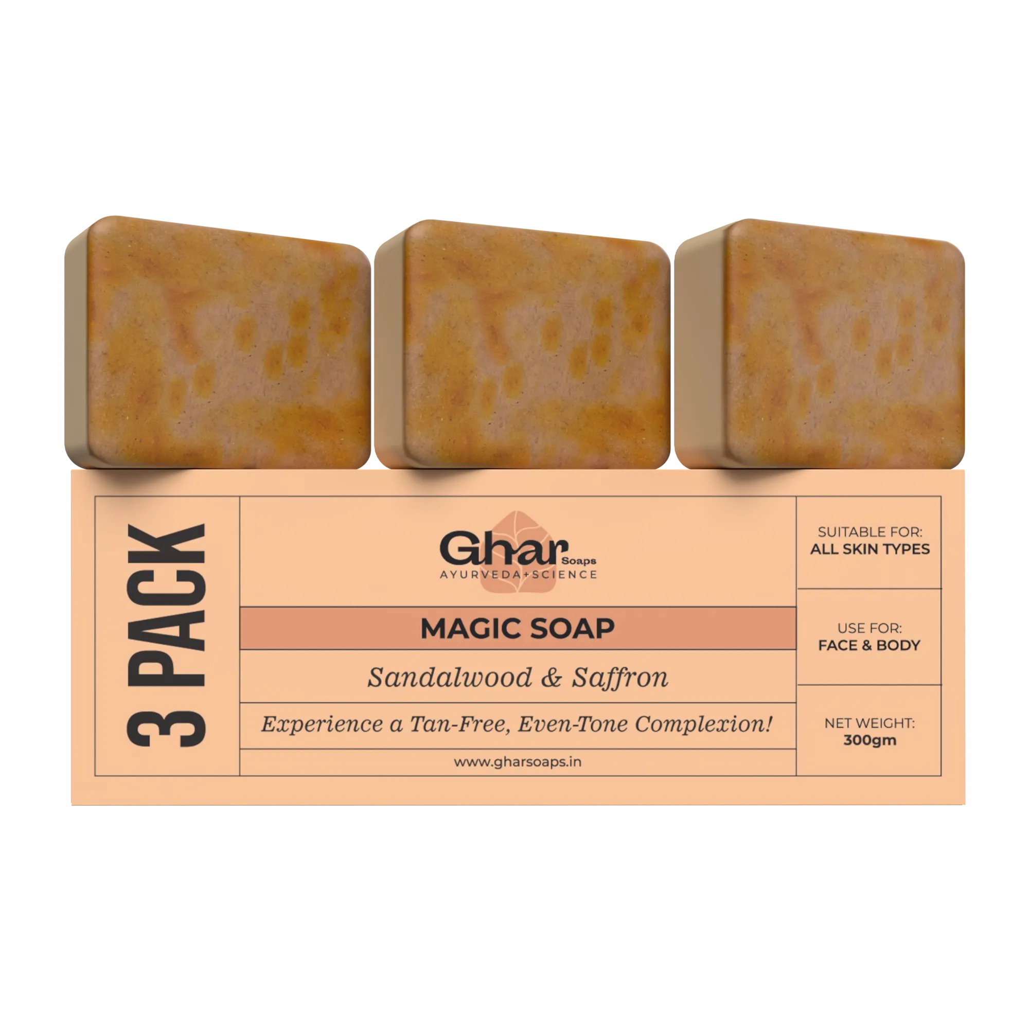 MAGIC SOAP ( SANDAL WOOD AND SAFFRON SOAP )