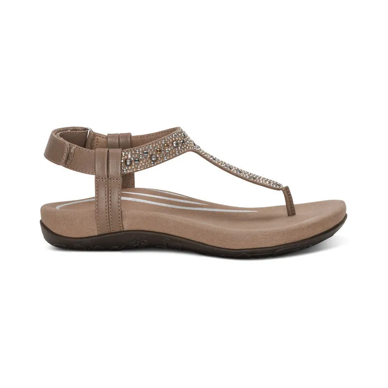 Marni Slingback Thong Sandal - Taupe