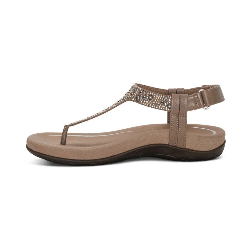 Marni Slingback Thong Sandal - Taupe