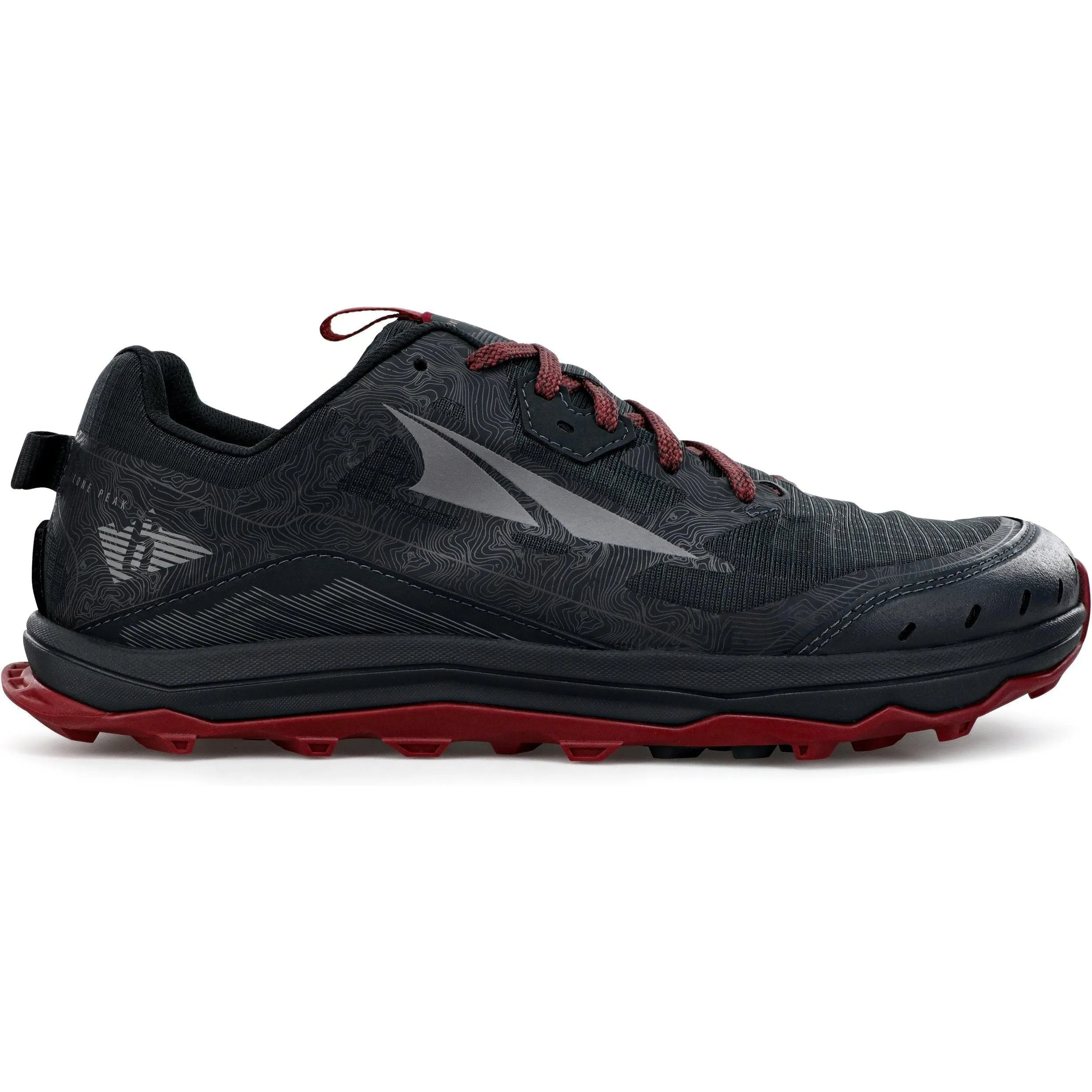 Men's Altra Lone Peak 6, Black/Gray, 8.5 D Medium