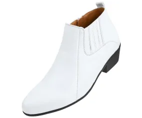 Men's Western Low Cut Dress Boot Color White