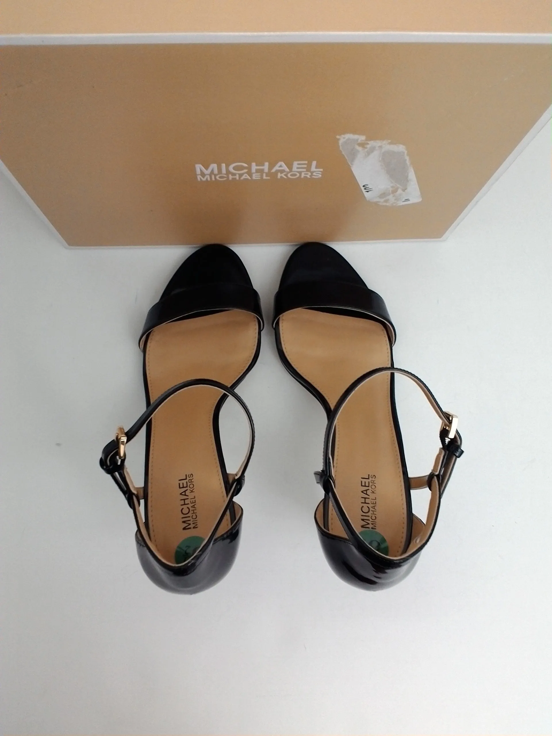 Michael Kors Women's Black Simone Mid Sandal Size 8.5