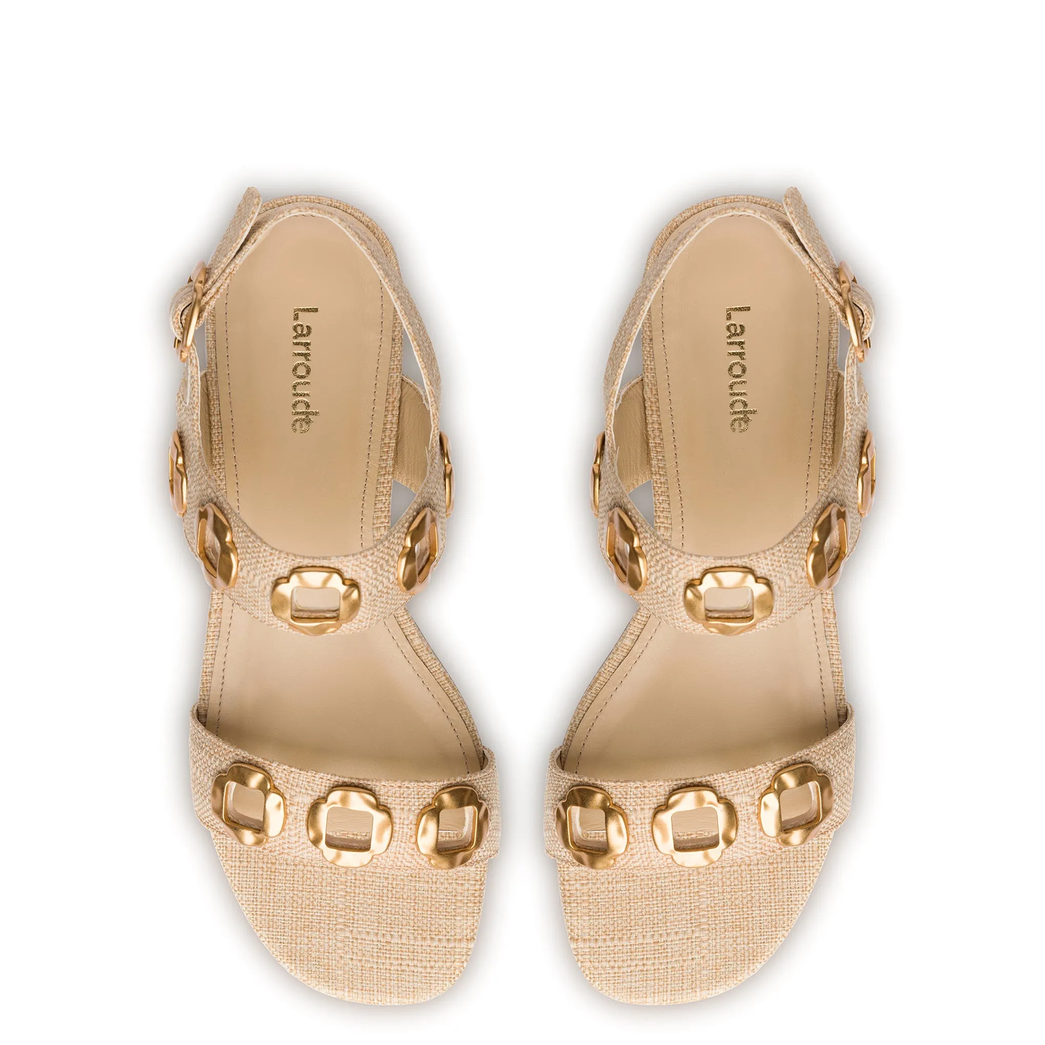 Milan Sandal In Beige Raffia