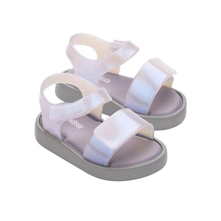 Mini Melissa Jump Sandal BB - Grey / Pearl Blue