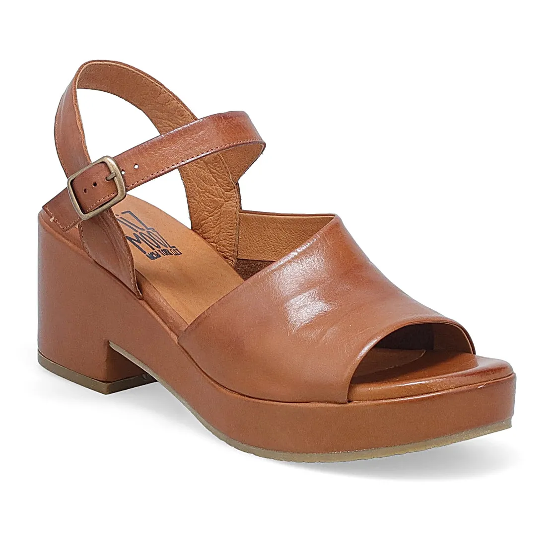 Miz Mooz GAIA Platform Sandal in Brandy