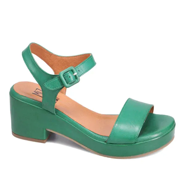 Miz Mooz GILLIE Platform Sandal in Emerald