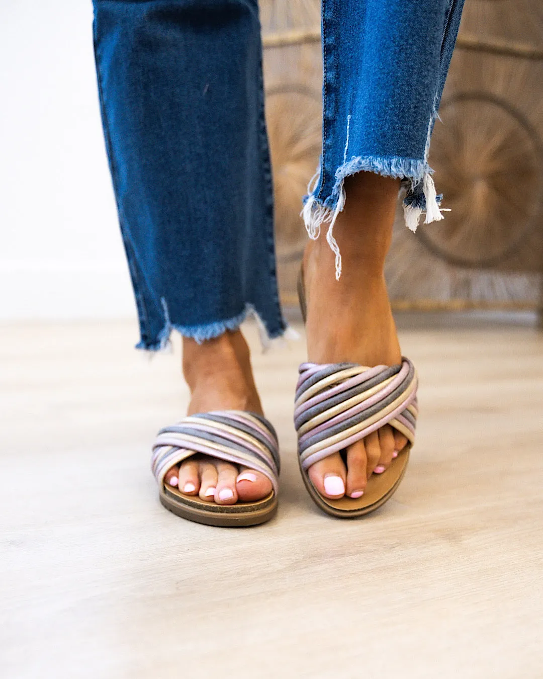 NEW! Blowfish Malu Sandals - Pink, Gold & Pewter