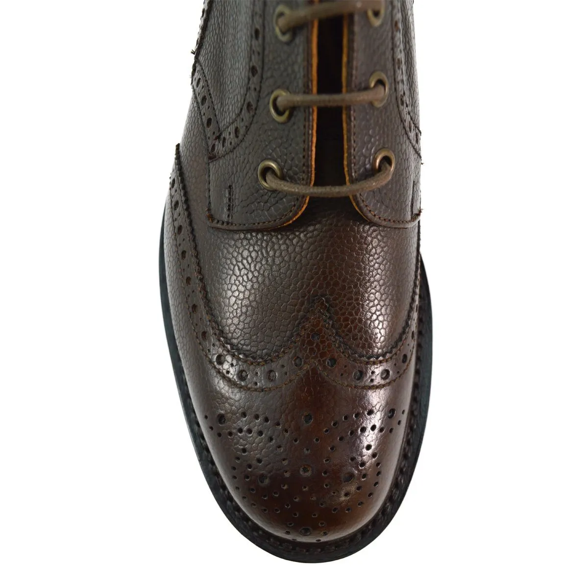 NPS HEATH Brogue Boots - Walnut Grain with Itshide Sole