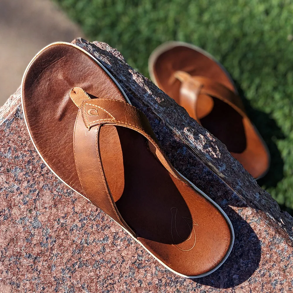 Olukai Nalukai Leather Sandal in Fox