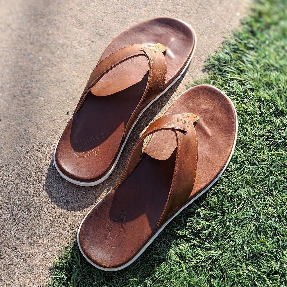 Olukai Nalukai Leather Sandal in Fox