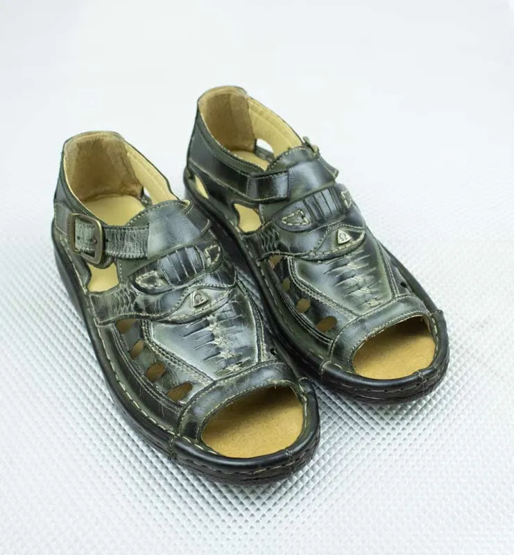 Omega Leather Olive Sandal