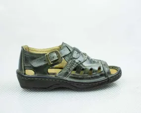 Omega Leather Olive Sandal