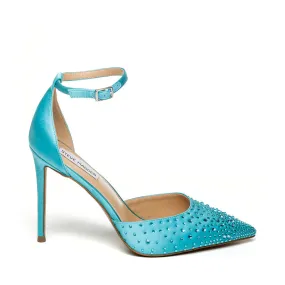 Ravaged Sandal TEAL SATIN