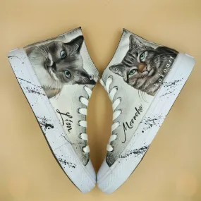 Realistic Pet Portrait Hand Painted Shoes