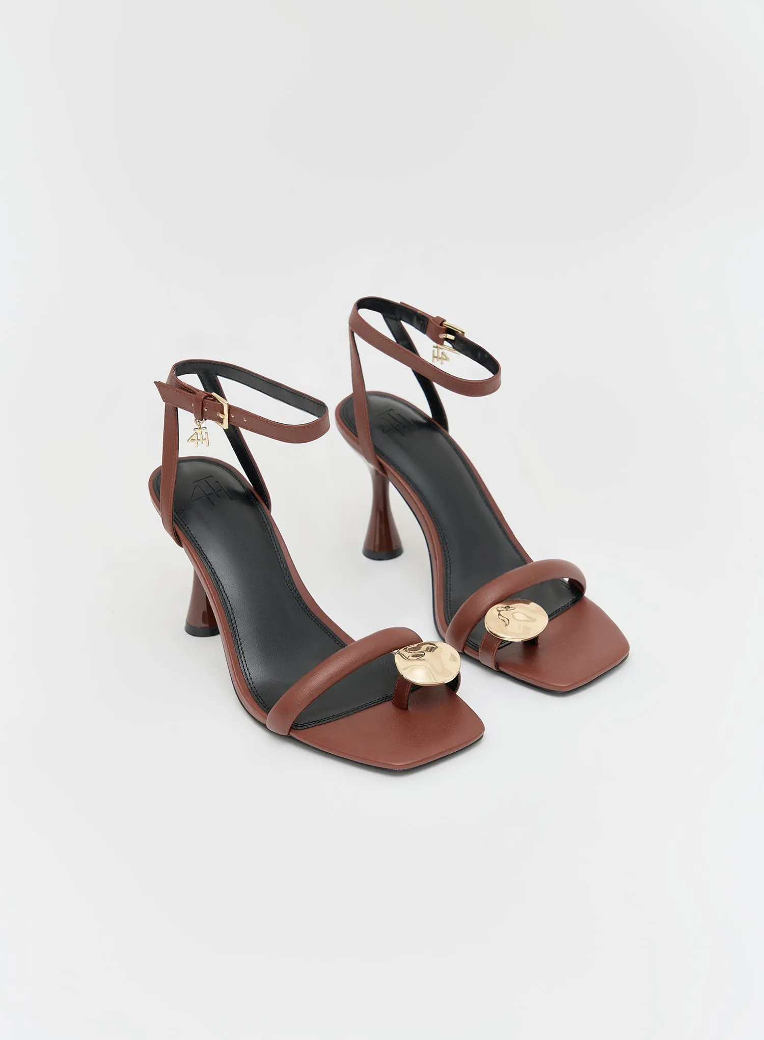 Rust PU Heeled Sandal- Vanna