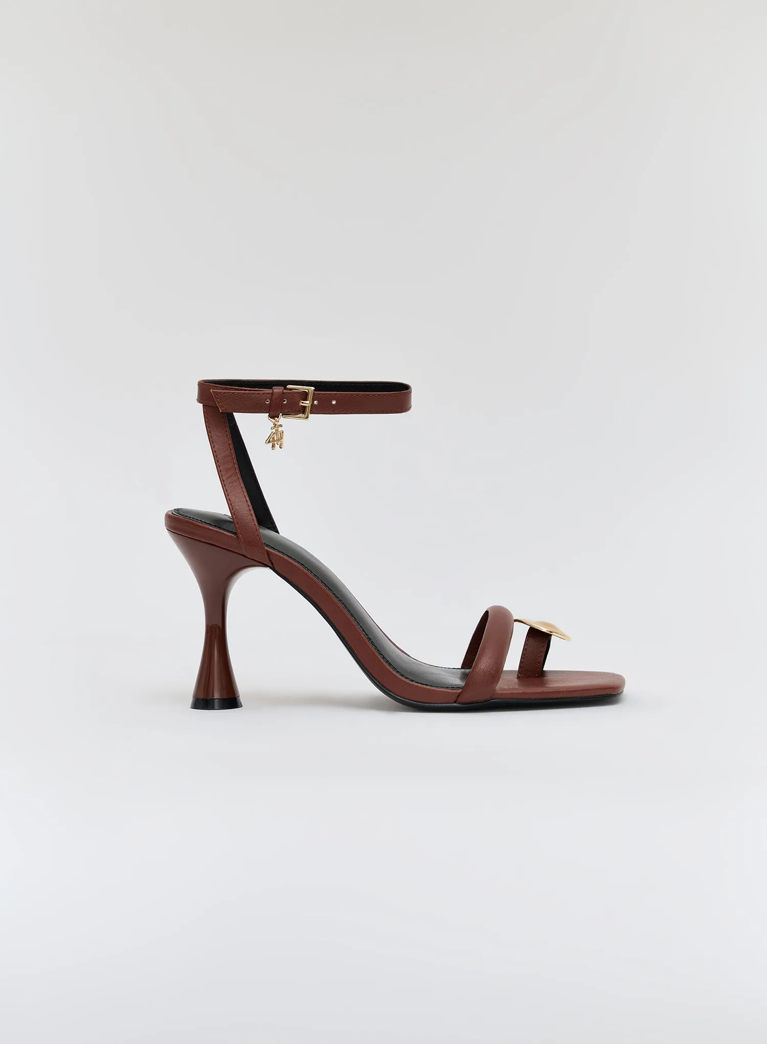 Rust PU Heeled Sandal- Vanna