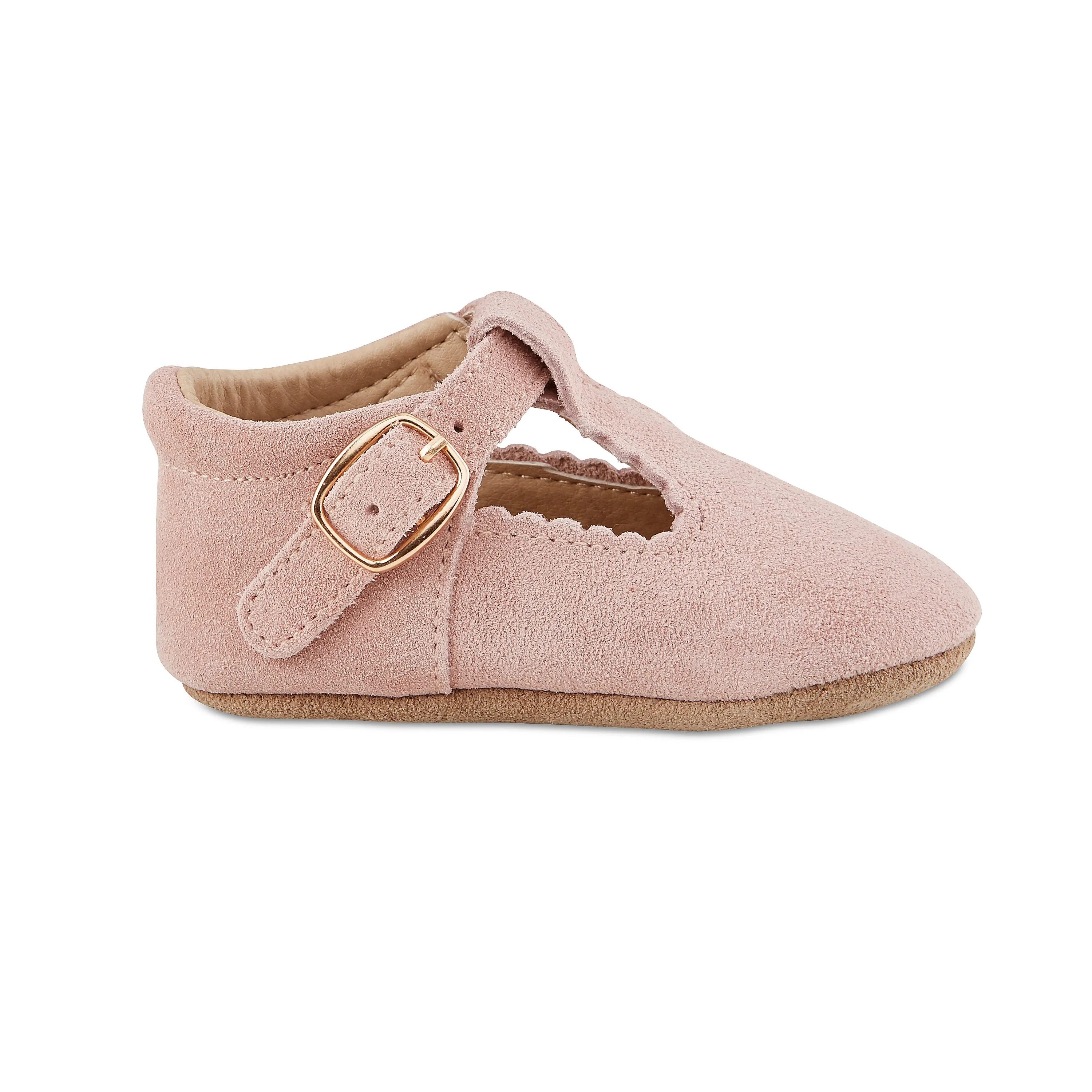 Soft-Sole Leather Mary Jane Moccasins - BLUSH