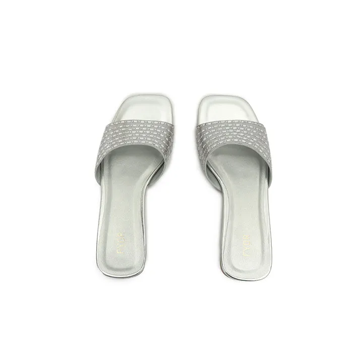 Square Diamante Slip-On Sandal HL 171