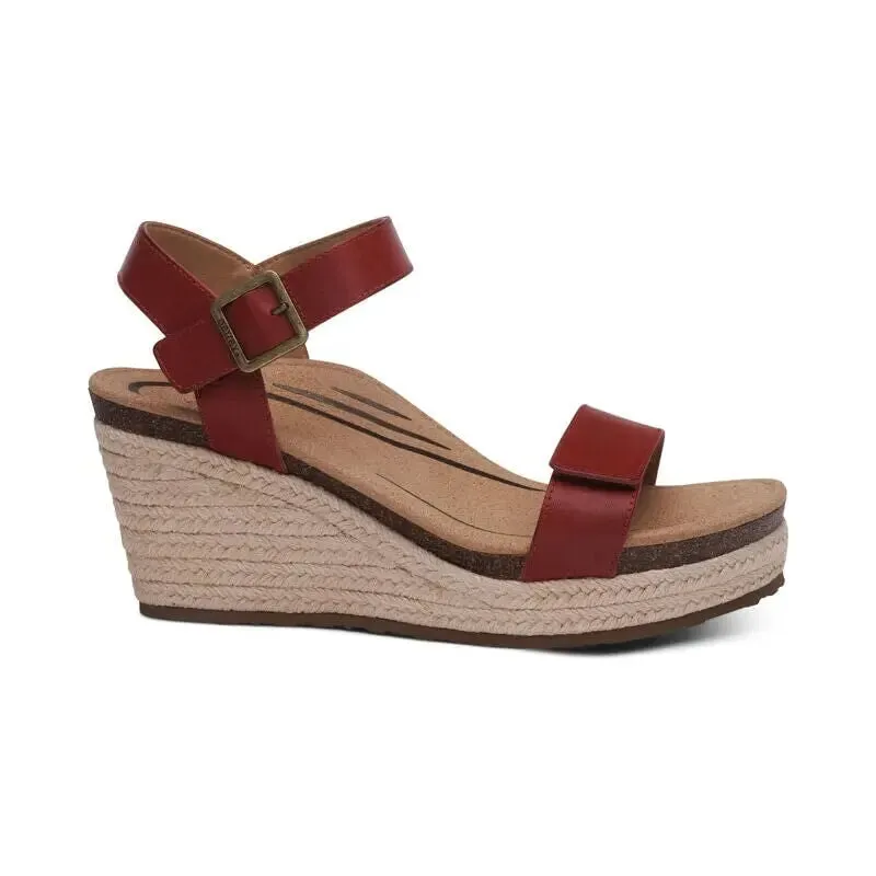 Sydney Quarter Strap Espadrille - Red