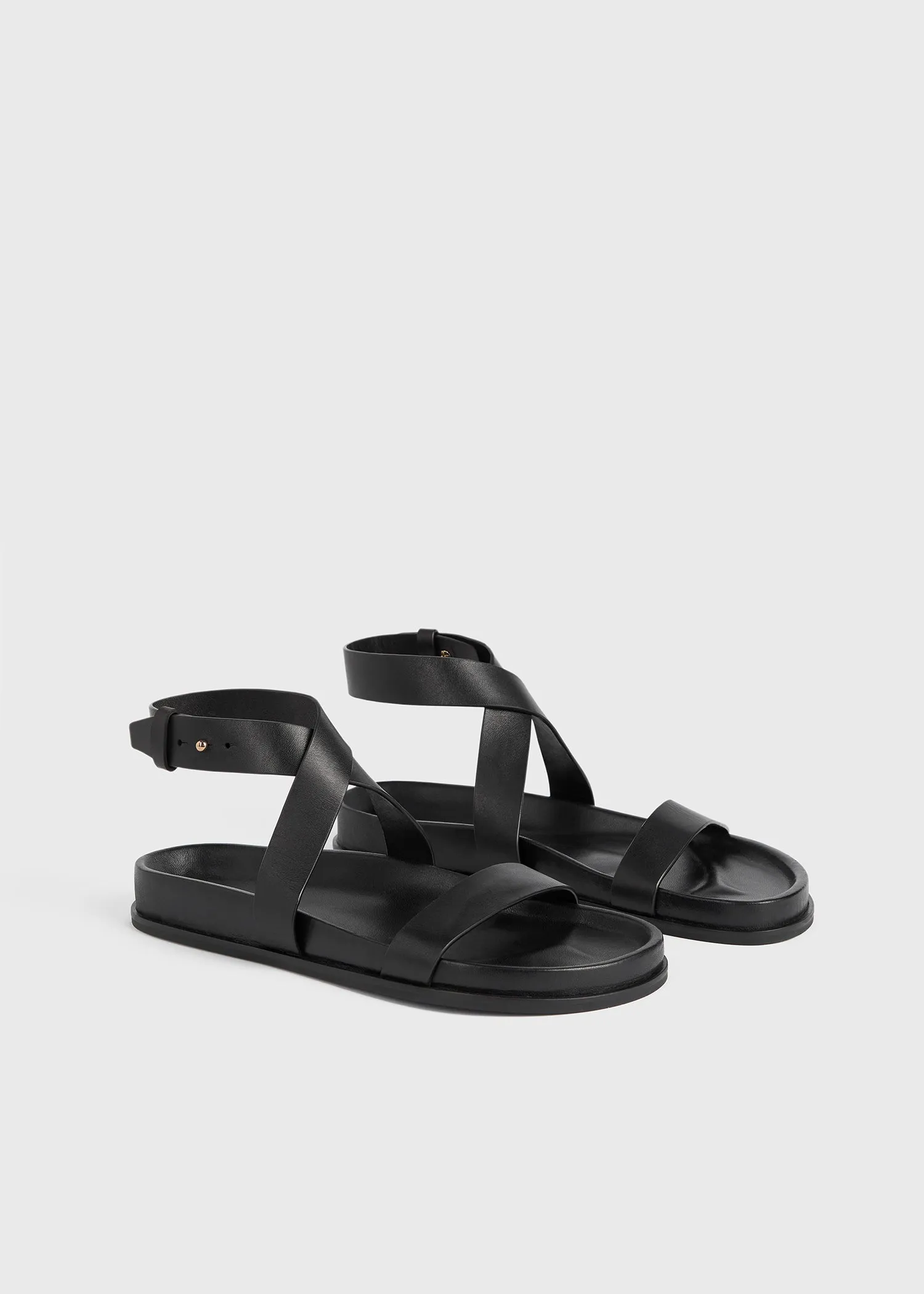 The Leather Chunky Sandal black