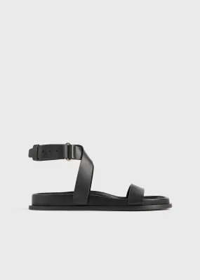 The Leather Chunky Sandal black