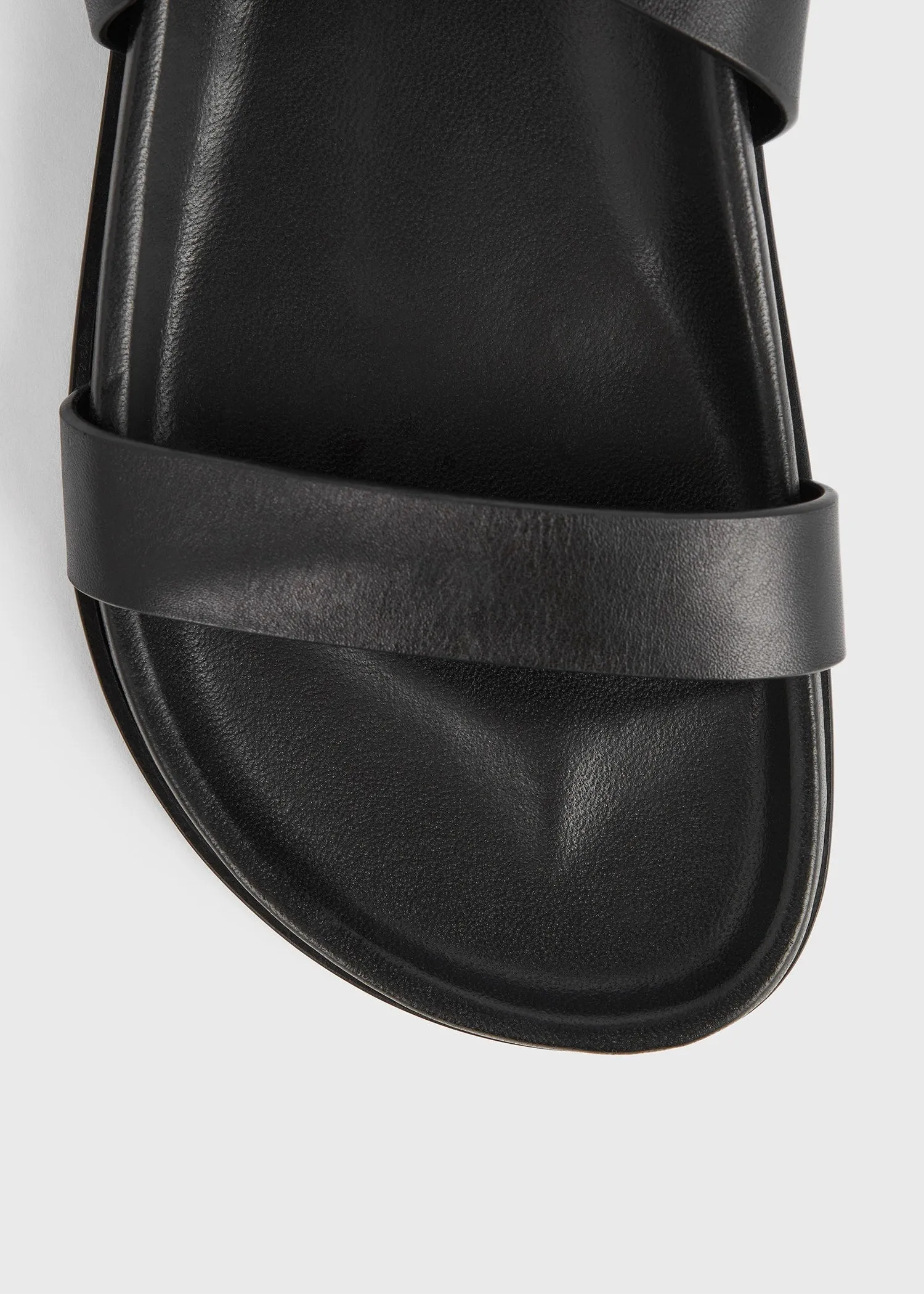 The Leather Chunky Sandal black