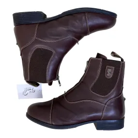 Tredstep 'Donatello' Front-Zip Paddock Boots in Brown - Women's 8.5