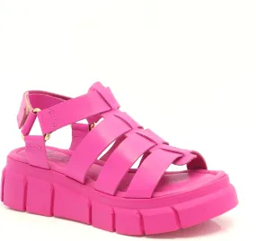 Tyche Beach Platform Sandal in Fuchsia