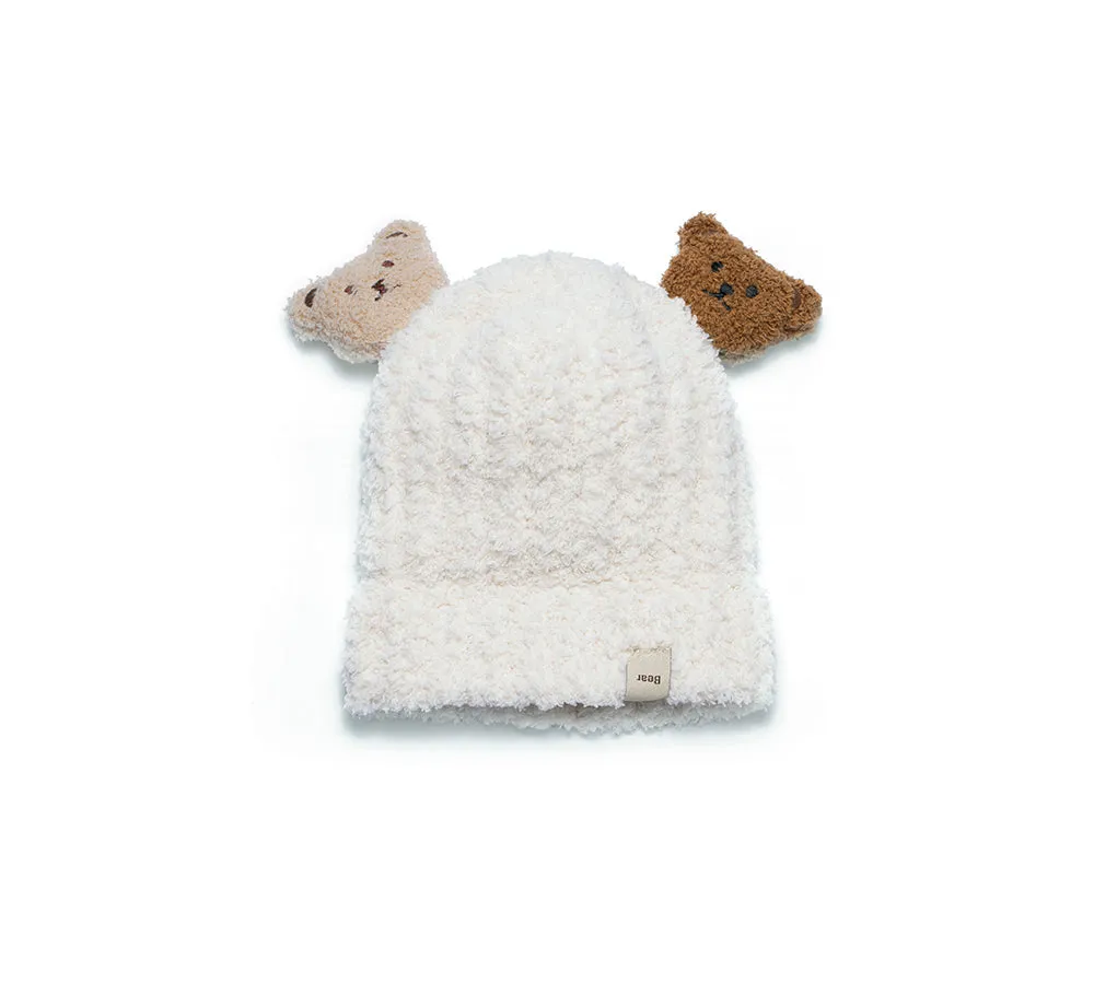 UGG AUSTRALIAN SHEPHERD Baby Booties Gift Set with Shearling Bear Beanie and Scarf