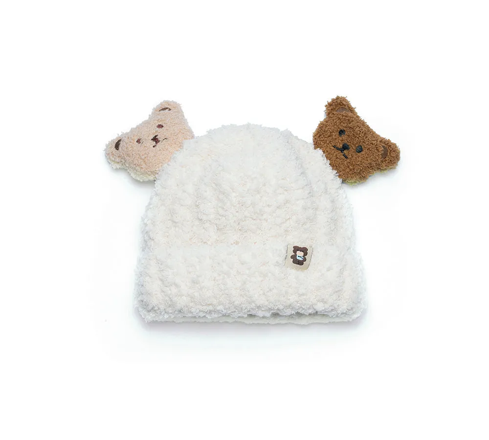 UGG AUSTRALIAN SHEPHERD Baby Booties Gift Set with Shearling Bear Beanie and Scarf